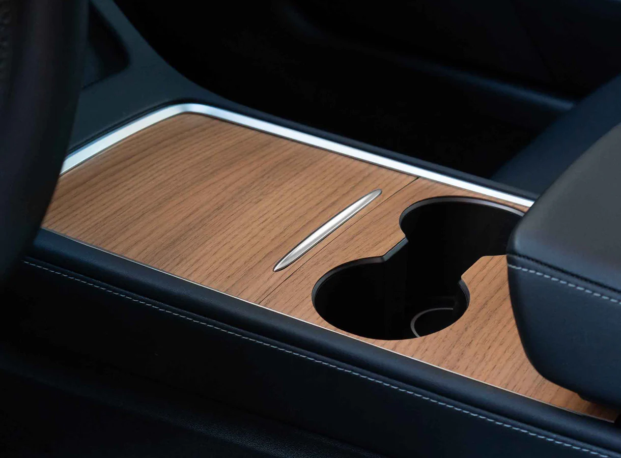 Wood Center Console Cover for Tesla Model 3 & Model Y