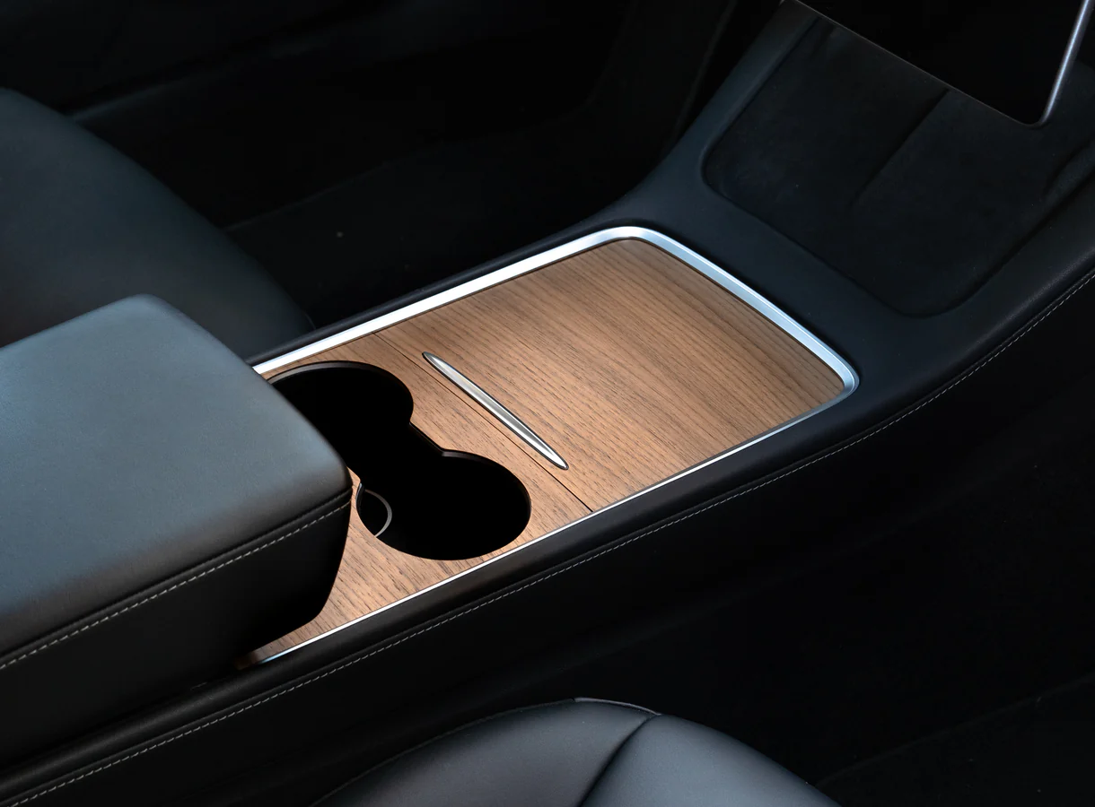 Wood Center Console Cover for Tesla Model 3 & Model Y