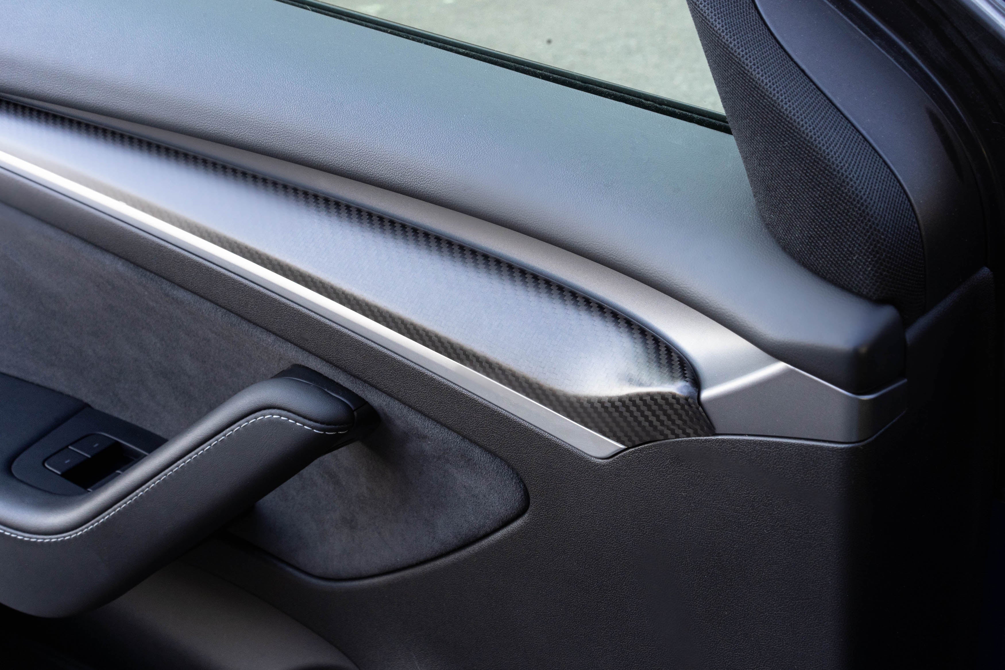 Genuine Carbon Fiber Door Panels for Tesla Model 3 & Y