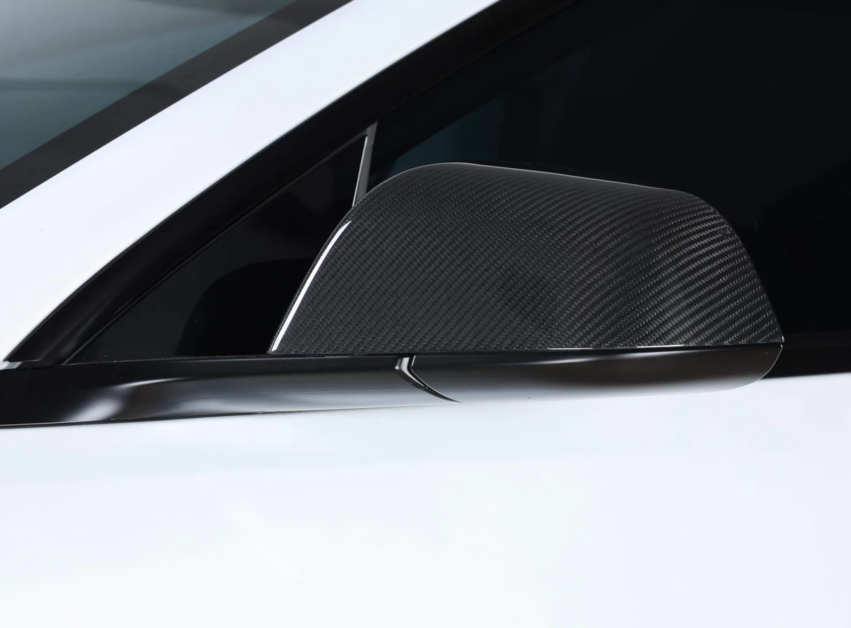 Genuine Carbon Fiber Side View Mirror Overlays for Tesla Model 3 & Model Y